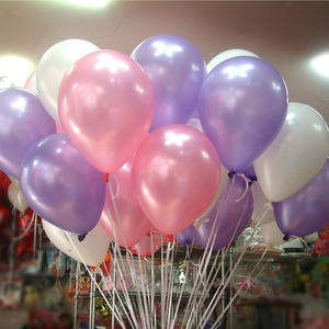 헬륨풍선(30개)-핑크 라벤다 화이트