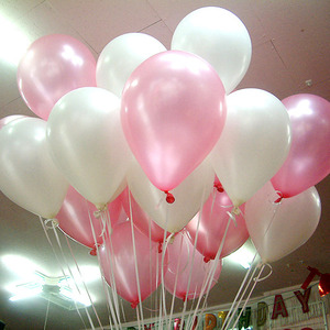 헬륨풍선(30개)-핑크+화이트