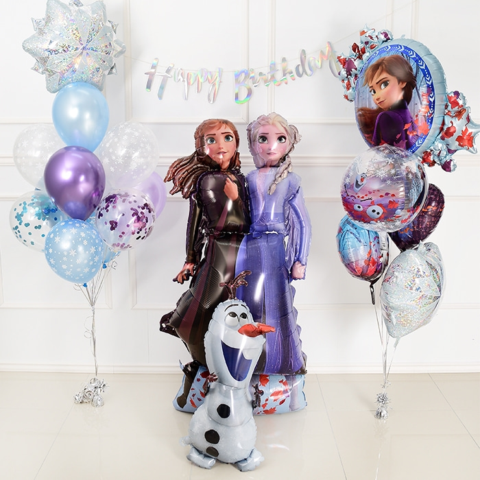 생일파티 헬륨풍선 겨울왕국 장식세트
